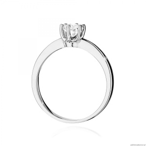 Pierścionek W0563 Diament 0,40ct białe złoto 375