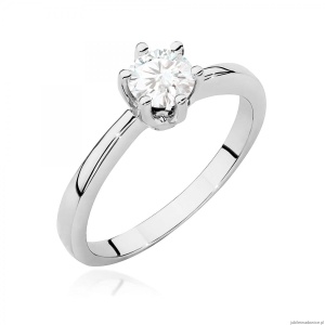 Pierścionek W0563 Diament 0,50ct białe złoto 375
