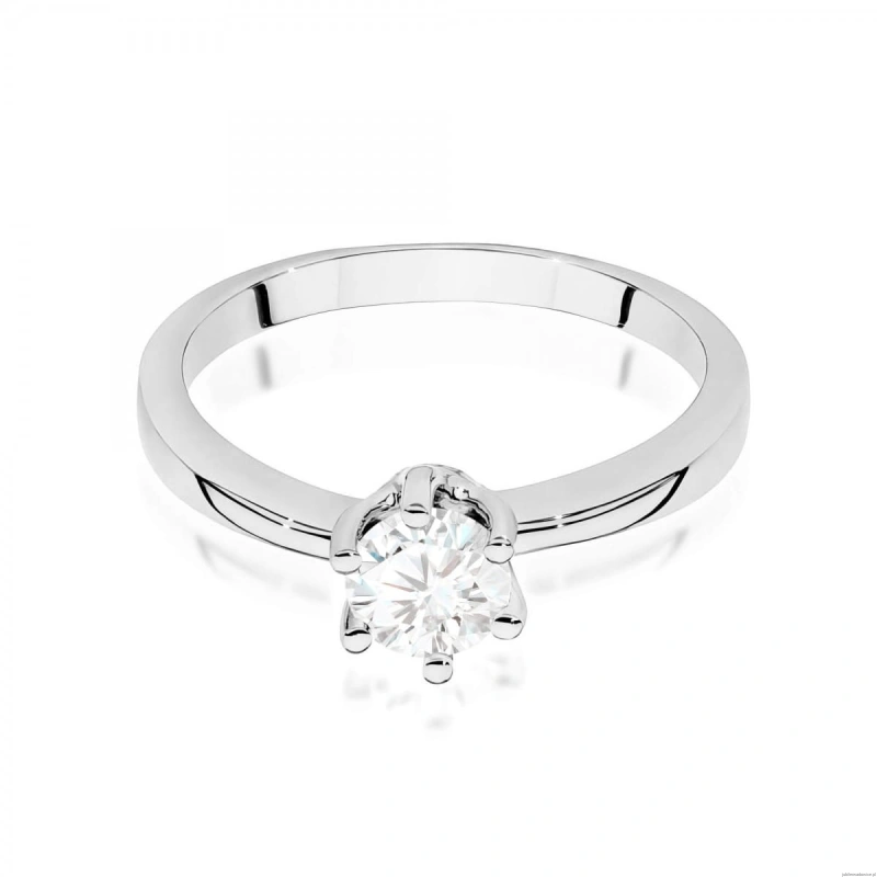 Pierścionek W0563 Diament 0,50ct białe złoto 375
