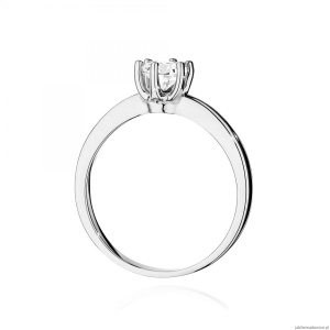 Pierścionek W0563 Diament 0,50ct białe złoto 375