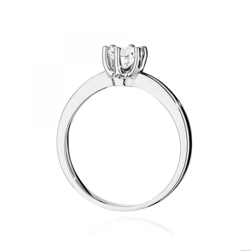 Pierścionek W0563 Diament 0,50ct białe złoto 375