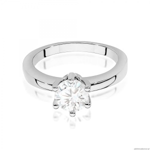 Pierścionek W0563 Diament 0,70ct białe złoto 375