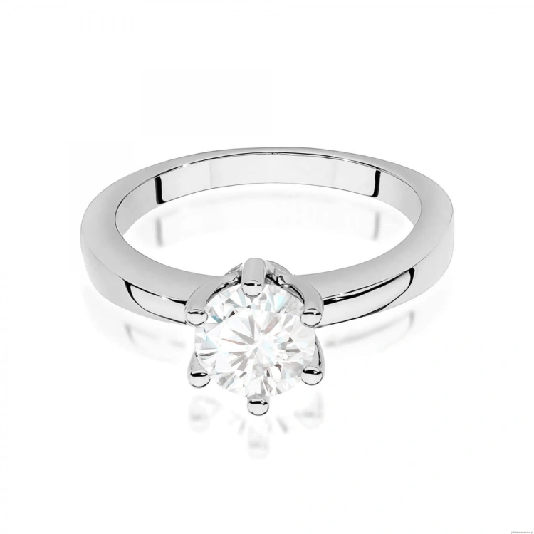 Pierścionek W0563 Diament 0,70ct białe złoto 375