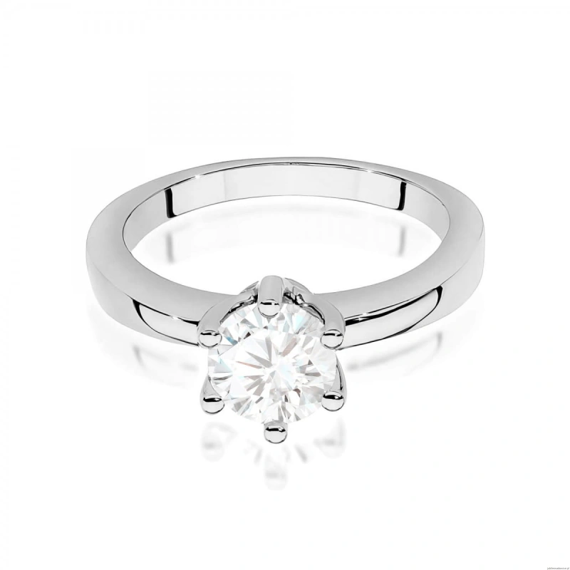 Pierścionek W0563 Diament 0,70ct białe złoto 375
