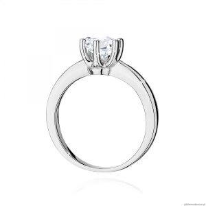 Pierścionek W0563 Diament 0,70ct białe złoto 375