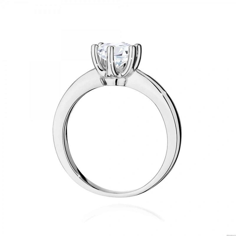Pierścionek W0563 Diament 0,70ct białe złoto 375
