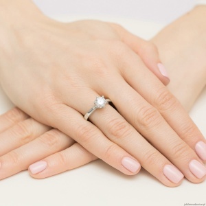 Pierścionek W0563 Diament 1,00ct białe złoto 375