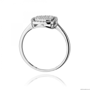 Pierścionek W0568 z diamentami białe złoto 375