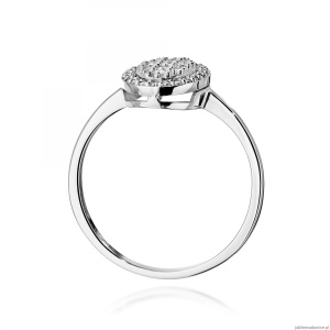 Pierścionek W0570 z diamentami białe złoto 375