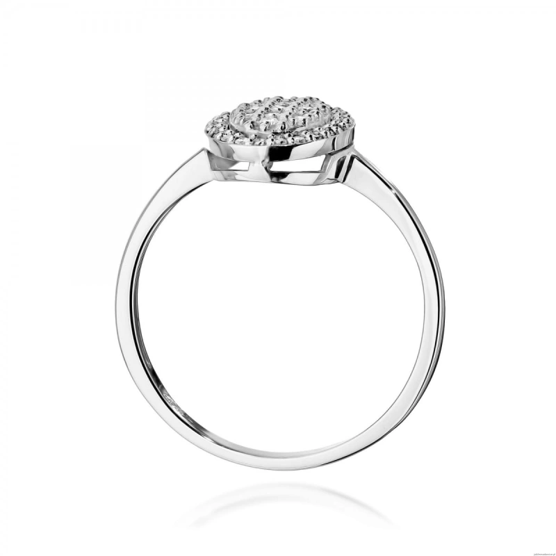 Pierścionek W0570 z diamentami białe złoto 375