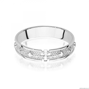 Pierścionek W0580 Diament 0,0086ct białe złoto 375