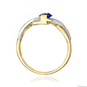 Pierścionek W0028 Szafir 0,70ct żółte złoto 375