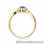 Pierścionek W0072 Szafir 0,15ct żółte złoto 375