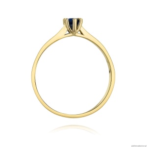 Pierścionek W0222 Szafir 0,15ct żółte złoto 375