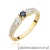 Pierścionek W0411 Szafir 0,15ct żółte złoto 375