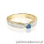 Pierścionek W0449 Szafir 0,15ct żółte złoto 375