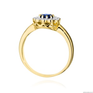 Pierścionek W0529 Szafir 0,50ct żółte złoto 375