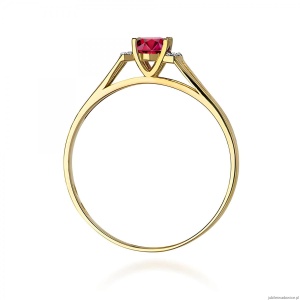 Pierścionek W0005 Rubin 0,60ct żółte złoto 375