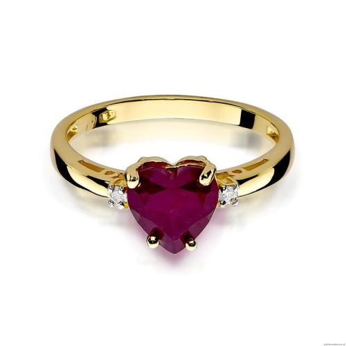 Pierścionek W0012 Rubin 1,70ct żółte złoto 375