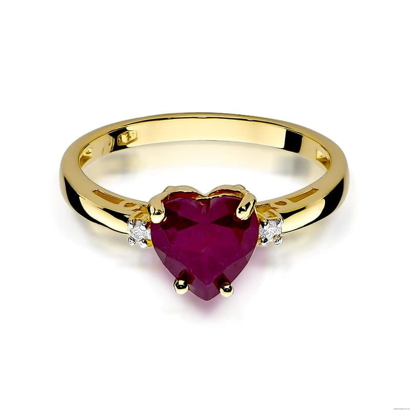 Pierścionek W0012 Rubin 1,70ct żółte złoto 375