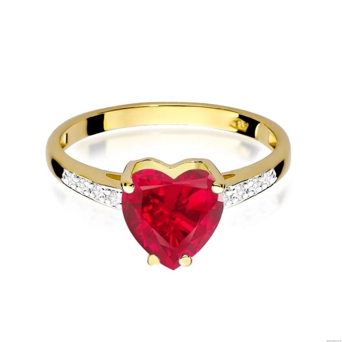 Pierścionek W0031 Rubin 1,70ct żółte złoto 375