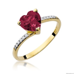 Pierścionek W0050 Rubin 1,70ct żółte złoto 375