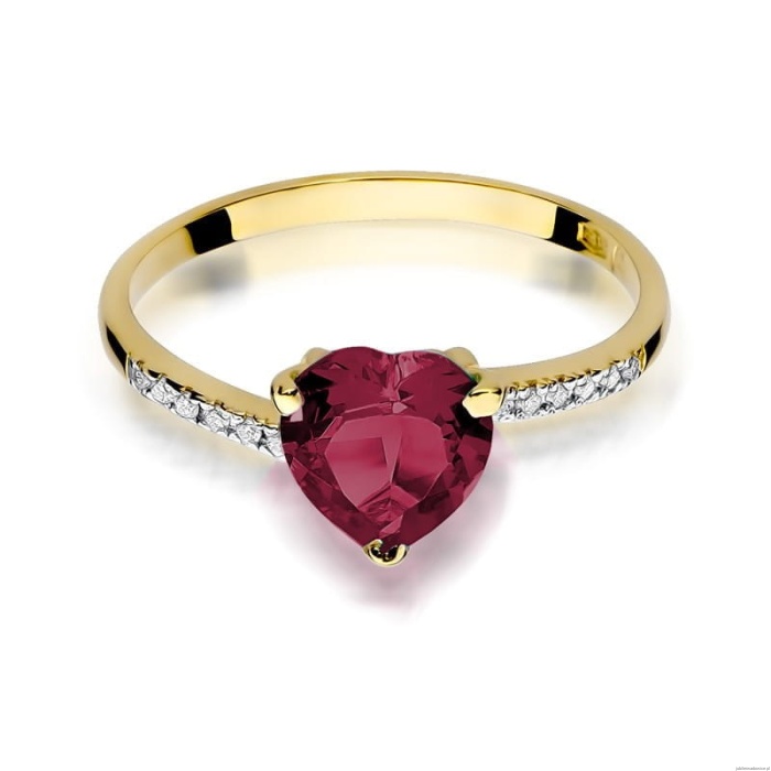 Pierścionek W0050 Rubin 1,70ct żółte złoto 375