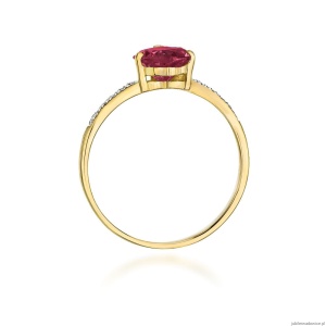 Pierścionek W0050 Rubin 1,70ct żółte złoto 375