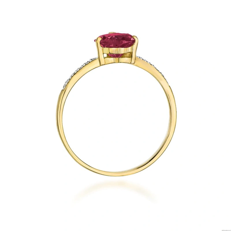 Pierścionek W0050 Rubin 1,70ct żółte złoto 375