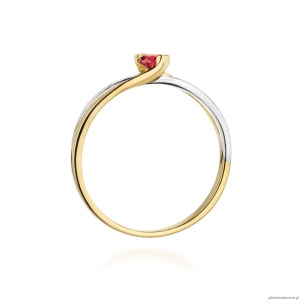 Pierścionek W0415 Rubin 0,15ct żółte złoto 375