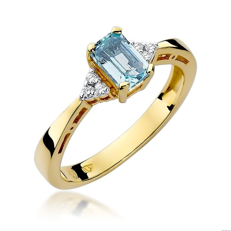 Pierścionek W0002 Topaz Swiss 0,65ct żółte złoto 375