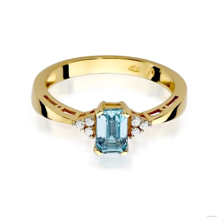 Pierścionek W0002 Topaz Swiss 0,65ct żółte złoto 375