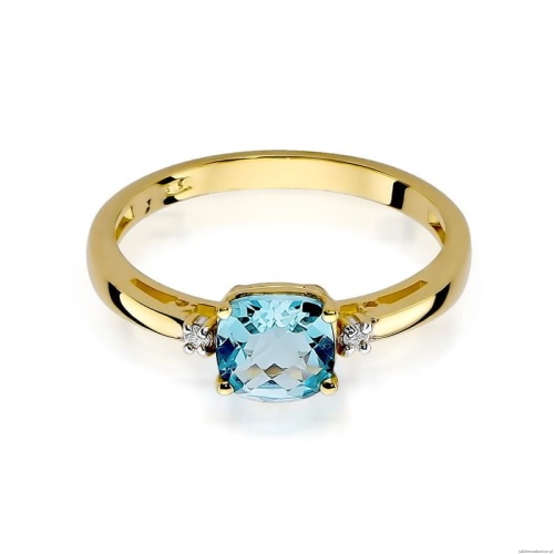 Pierścionek W0003 Topaz Swiss 1,10ct żółte złoto 375