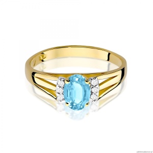 Pierścionek W0005 Topaz Swiss 0,50ct żółte złoto 375