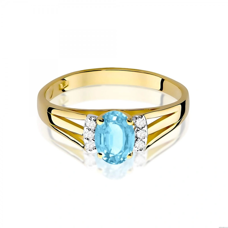 Pierścionek W0005 Topaz Swiss 0,50ct żółte złoto 375