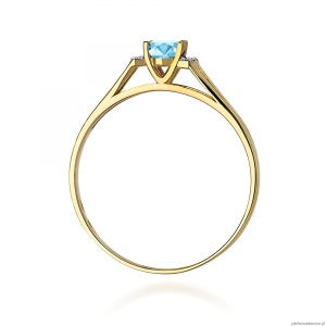 Pierścionek W0005 Topaz Swiss 0,50ct żółte złoto 375
