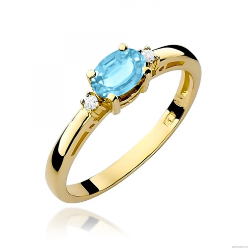 Pierścionek W0006 Topaz Swiss 0,50ct żółte złoto 375