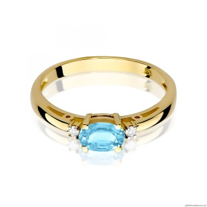 Pierścionek W0006 Topaz Swiss 0,50ct żółte złoto 375