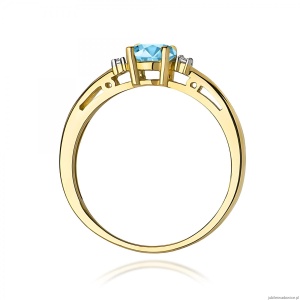 Pierścionek W0006 Topaz Swiss 0,50ct żółte złoto 375
