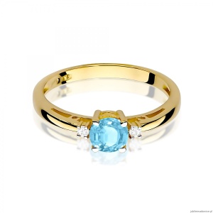Pierścionek W0010 Topaz Swiss 0,50ct żółte złoto 375