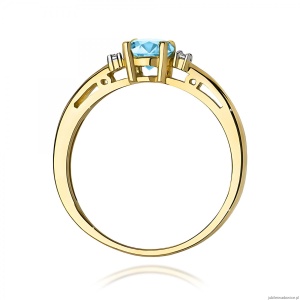 Pierścionek W0010 Topaz Swiss 0,50ct żółte złoto 375