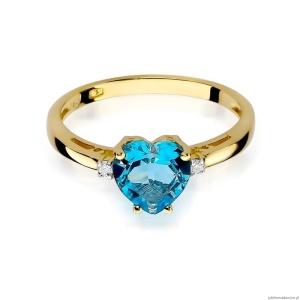 Pierścionek W0012 Topaz Swiss 1,20ct żółte złoto 375