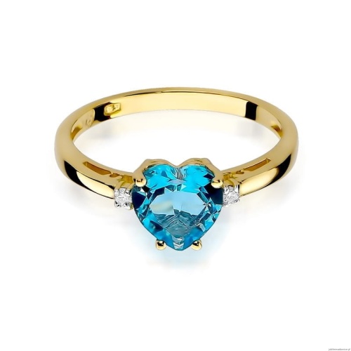 Pierścionek W0012 Topaz Swiss 1,20ct żółte złoto 375