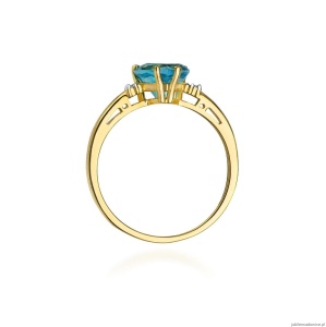 Pierścionek W0012 Topaz Swiss 1,20ct żółte złoto 375