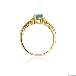 Pierścionek W0014 Topaz Swiss 0,50ct żółte złoto 375