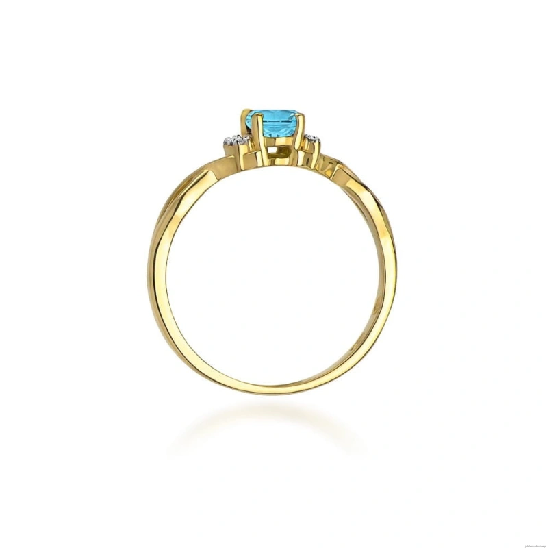 Pierścionek W0019 Topaz Swiss 0,50ct żółte złoto 375