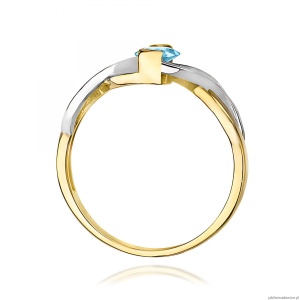 Pierścionek W0028 Topaz Swiss 0,50ct żółte złoto 375
