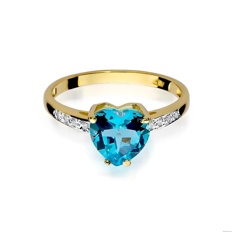 Pierścionek W0031 Topaz Swiss 1,20ct żółte złoto 375