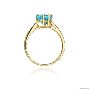 Pierścionek W0031 Topaz Swiss 1,20ct żółte złoto 375