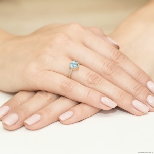 Pierścionek W0031 Topaz Swiss 1,20ct żółte złoto 375